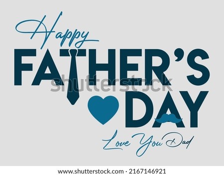 love you dad happy fathers day vector poster