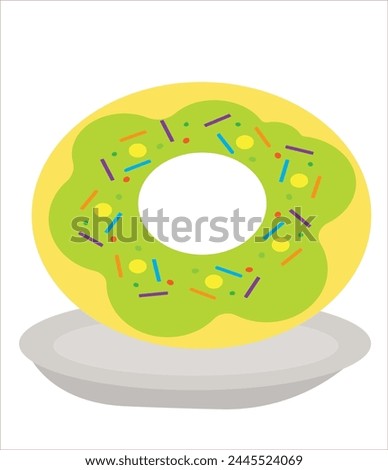 Donut vector illustration. Unhealthy fast food vector