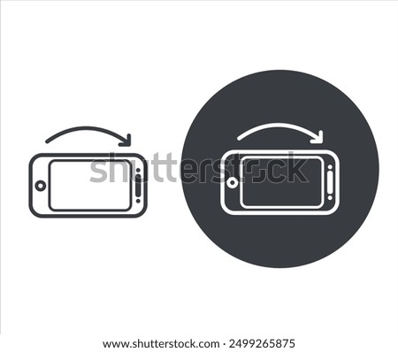 Auto rotate screen icon. Mobile smartphone auto rotate screen, flip screen icon 