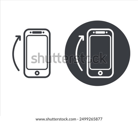 Auto rotate screen icon. Mobile smartphone auto rotate screen, flip screen icon 