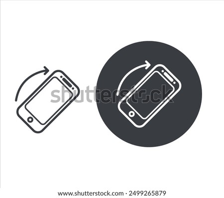 Auto rotate screen icon. Mobile smartphone auto rotate screen, flip screen icon 