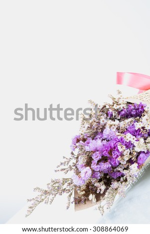 Bouquet of flower lavender flower purple color  isolated on white background