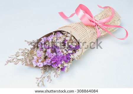 Stack Image : Bouquet of flower lavender flower purple color  isolated on white background