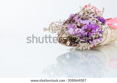 Bouquet of flower lavender flower purple color  isolated on white background