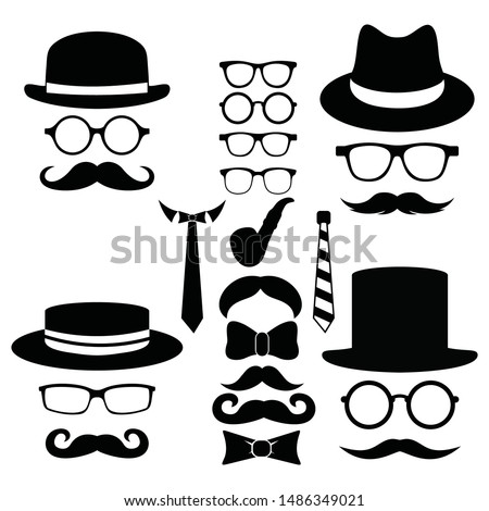 Round Glasses, Pipe, Gloves, Bow Tie, Moustache Men/'s Victorian Steampunk Set