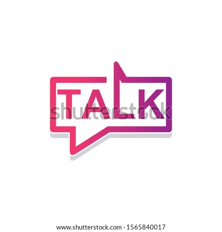 Talk vector icon logotype  design template