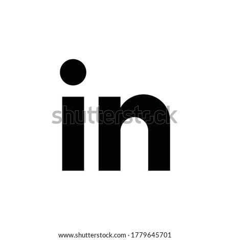 LinkedIn American business icon logo, vector illustration