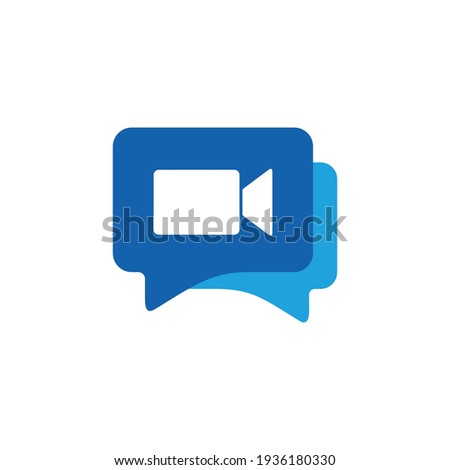 Video Call  icon, Chat Message logo, Chat online symbol, app Chat Messaging business concept, Vector illustration