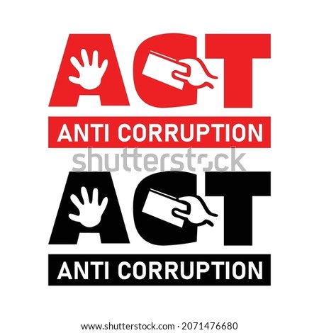 Anti corruption label and sticker design concept