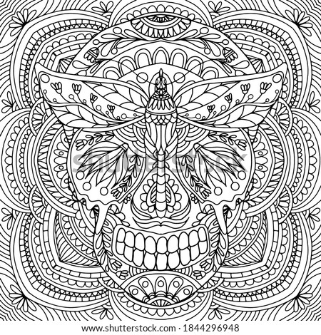 Skull Mandala Coloring Pages At Getdrawings Free Download