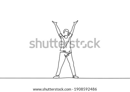Similar – Image, Stock Photo Man holding a line with fish hook