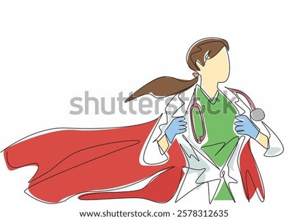 Similar – Image, Stock Photo Female doctor silhouette holding a vaccine in hand