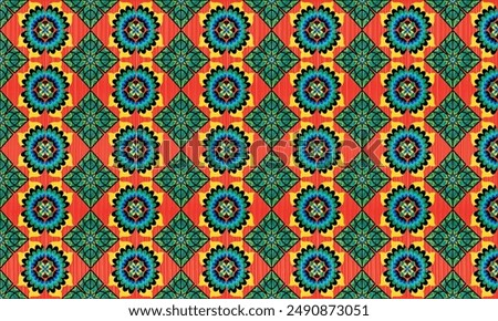 African ethnic native pattern.Traditional kente,ankara,kitenge,chitenge,capulana african wax print fabric pattern.Abstract vector motif pattern.For fabric,clothing,blanket,carpet,woven,wrap,decoration