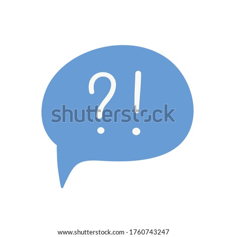 Speech bubble with question and exclamation mark. cartoon balloon word design.Vector illustration.