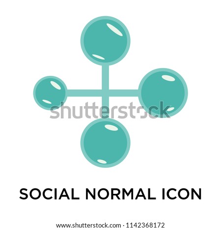 Social normal icon vector isolated on white background for your web and mobile app design, Social normal logo concept