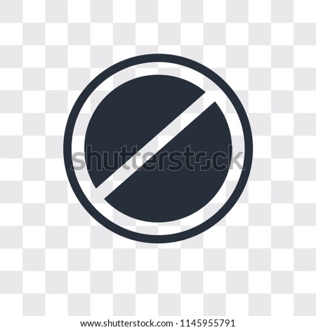 Prohibition Circle vector icon isolated on transparent background, Prohibition Circle logo concept