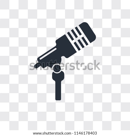 Microphone voice vector icon isolated on transparent background, Microphone voice logo concept