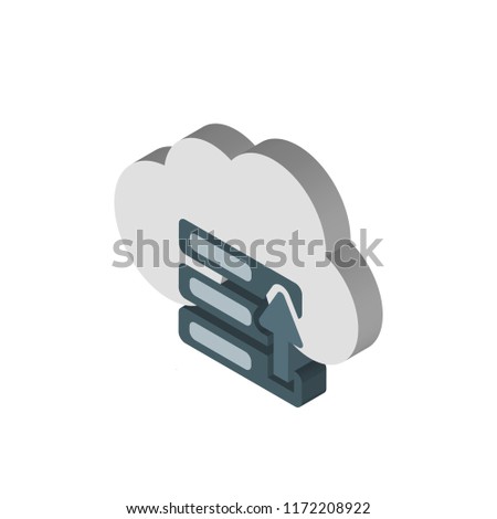 Hosting isometric left top view 3D icon