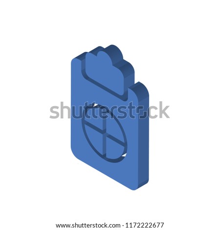 Notepad isometric left top view 3D icon