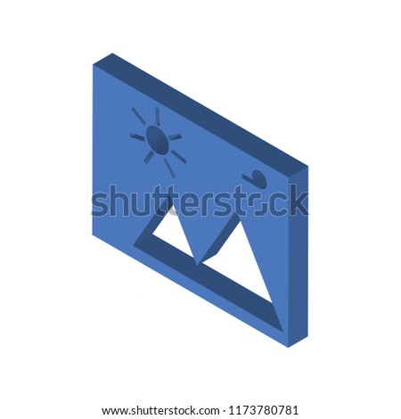 Landscape Image isometric left top view 3D icon