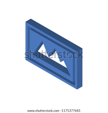 Landscape Image isometric left top view 3D icon