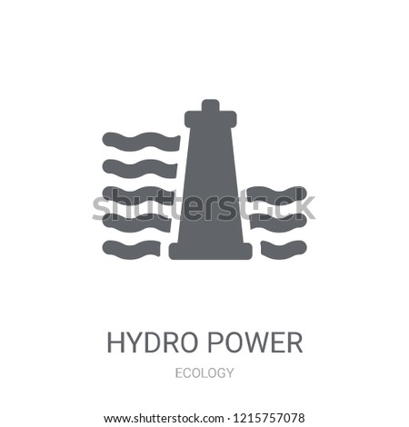 Hydro power icon. Trendy Hydro power logo concept on white background from Ecology collection. Suitable for use on web apps, mobile apps and print media.