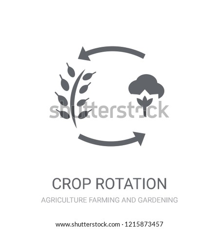 crop rotation icon. Trendy crop rotation logo concept on white background from Agriculture Farming and Gardening collection. Suitable for use on web apps, mobile apps and print media.