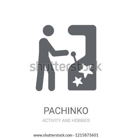 Pachinko icon. Trendy Pachinko logo concept on white background from Activity and Hobbies collection. Suitable for use on web apps, mobile apps and print media.