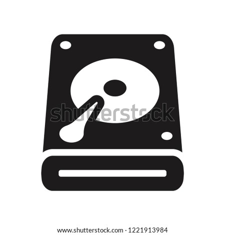 Harddrive icon. Trendy Harddrive logo concept on white background from hardware collection. Suitable for use on web apps, mobile apps and print media.