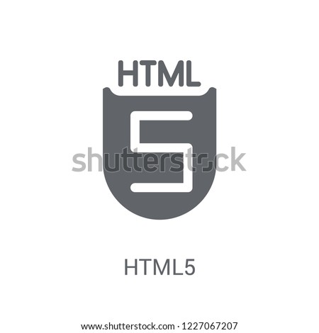 HTML5 icon. Trendy HTML5 logo concept on white background from Technology collection. Suitable for use on web apps, mobile apps and print media.
