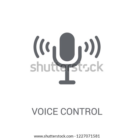 Voice control icon. Trendy Voice control logo concept on white background from Smarthome collection. Suitable for use on web apps, mobile apps and print media.