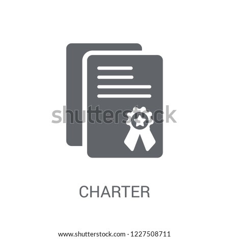 Charter icon. Trendy Charter logo concept on white background from Delivery and logistics collection. Suitable for use on web apps, mobile apps and print media.