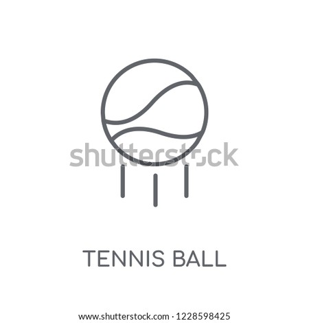 Tennis ball linear icon. Modern outline Tennis ball logo concept on white background from Sport collection. Suitable for use on web apps, mobile apps and print media.