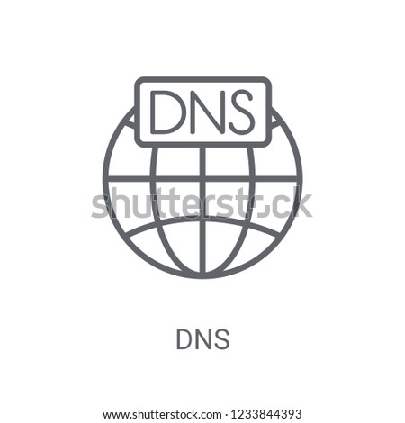 Dns icon. Trendy Dns logo concept on white background from web hosting collection. Suitable for use on web apps, mobile apps and print media.