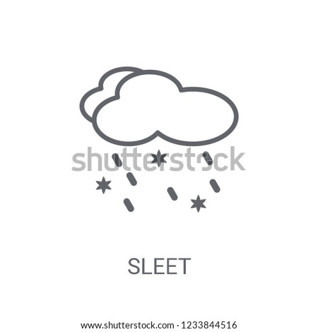 Sleet icon. Trendy Sleet logo concept on white background from Weather collection. Suitable for use on web apps, mobile apps and print media.