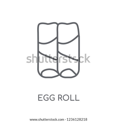 Egg Roll linear icon. Modern outline Egg Roll logo concept on white background from Culture collection. Suitable for use on web apps, mobile apps and print media.