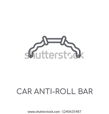 car anti-roll bar linear icon. Modern outline car anti-roll bar logo concept on white background from car parts collection. Suitable for use on web apps, mobile apps and print media.