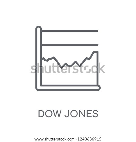 Dow Jones industrial average linear icon. Modern outline Dow Jones industrial average logo concept on white background from business collection.