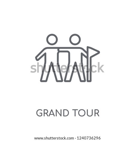 grand tour linear icon. Modern outline grand tour logo concept on white background from Architecture and Travel collection. Suitable for use on web apps, mobile apps and print media.