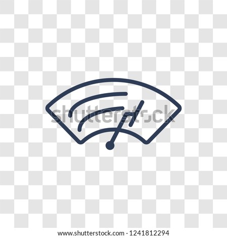 car windscreen icon. Trendy linear car windscreen logo concept on transparent background from car parts collection