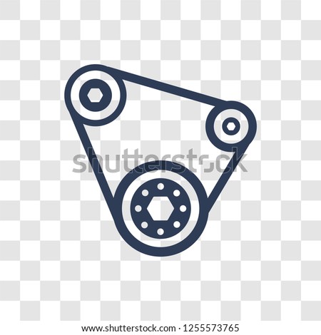 car fan belt icon. Trendy car fan belt logo concept on transparent background from car parts collection