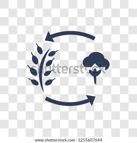 crop rotation icon. Trendy crop rotation logo concept on transparent background from Agriculture Farming and Gardening collection