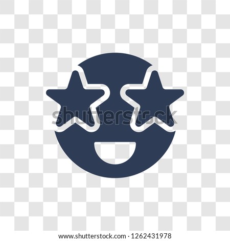 Excited emoji icon. Trendy Excited emoji logo concept on transparent background from Emoji collection