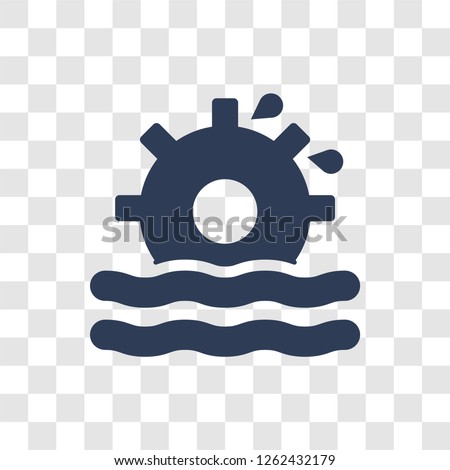 Hydraulic energy icon. Trendy Hydraulic energy logo concept on transparent background from Ecology collection