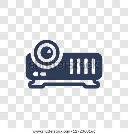 Video projector icon. Trendy Video projector logo concept on transparent background from hardware collection
