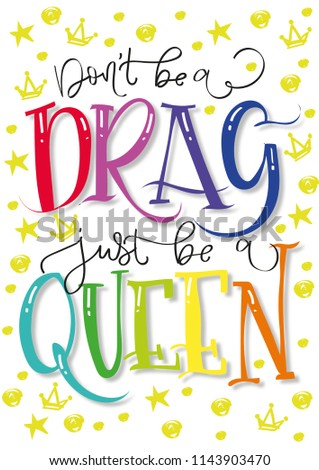 lettering dragqueen stars