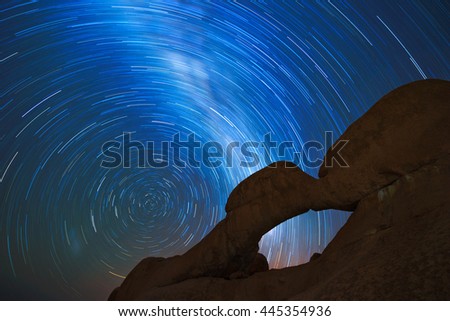 Similar – Image, Stock Photo Starry sky over Namibia