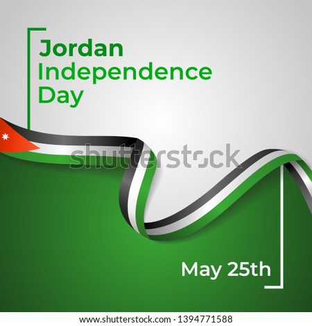 Happy hashemite Kingdom of Jordan Independence Day Vector Template Design Illustration