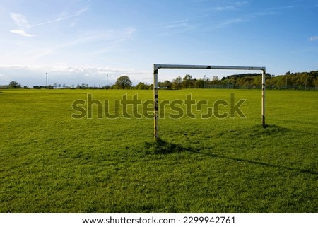 Similar – Image, Stock Photo old soccer goal sports equipment on the field