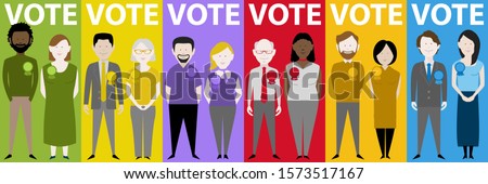 set of twelve candidates from the major uk political parties. EPS vector available